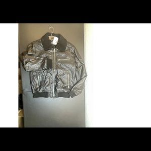 slate & stone new with tag nordstrom rack black real leather jacket size: Medium